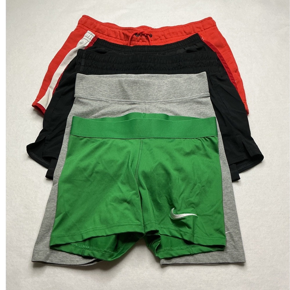 Nike Womens Activewear Shorts 5pc Bundle Small Pro Dri-FIT Running Biker Workout